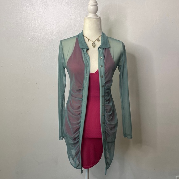 Green mesh dress - Picture 4 of 14